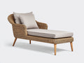 Bain de soleil - rotin-tissu-bois - 196x74x86 cm - naturel-beige - style scandinave