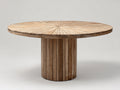 Table de jardin - bois - 150x150x76 cm - teck vieilli - style contemporain
