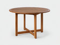 Table de jardin - bois - 120x120x75 cm - teck naturel - style classique