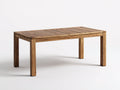 Table de jardin - bois - 200x95x76 cm - teck naturel - style moderne