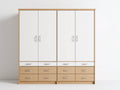 Armoire - bois - 200x58x210 cm - blanc-chêne clair - moderne